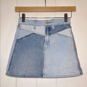 GAP VGUC Patchwork Adjustable Denim Blue Jean Skirt